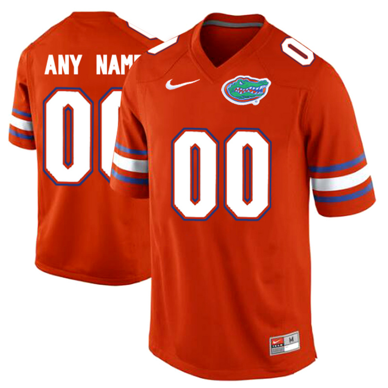 Men Florida Gators Customized College Football Jersey  Orange->customized ncaa jersey->Custom Jersey